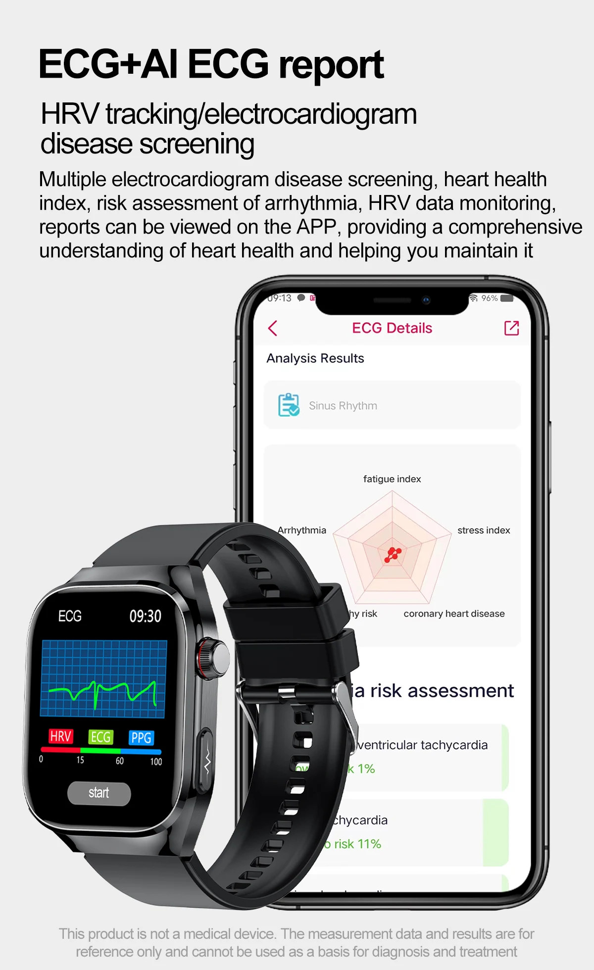 Neue Präzise Herzfrequenzmessung Smartwatch für Männer EKG Blutdruck Lipide Harnsäure Bluetooth-Anruf Gesundheits-Smartwatch Armband – Detail 13