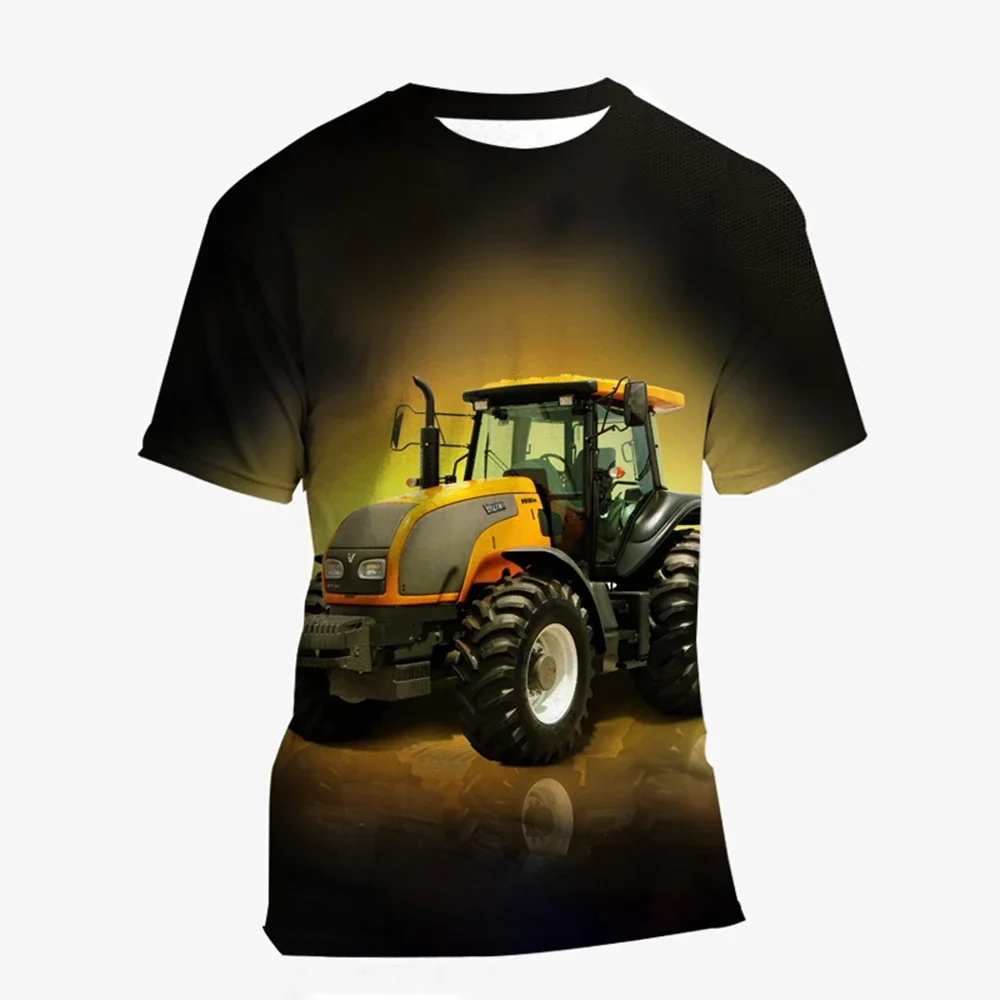 3D Printed New Tractor T Shirt Fashion Kids Cool Streetwear Hip Hop Funny T-shirt Boys Girls Funny Short Sleeve Summer Tops