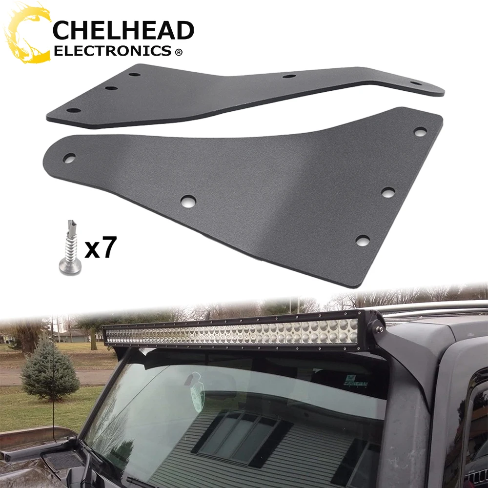 

50'' Curved Straight Led Light Bar Bracket Upper Windshield Mounting Holder Kit for Hummer H3 2006 2007 2008 2009 2010