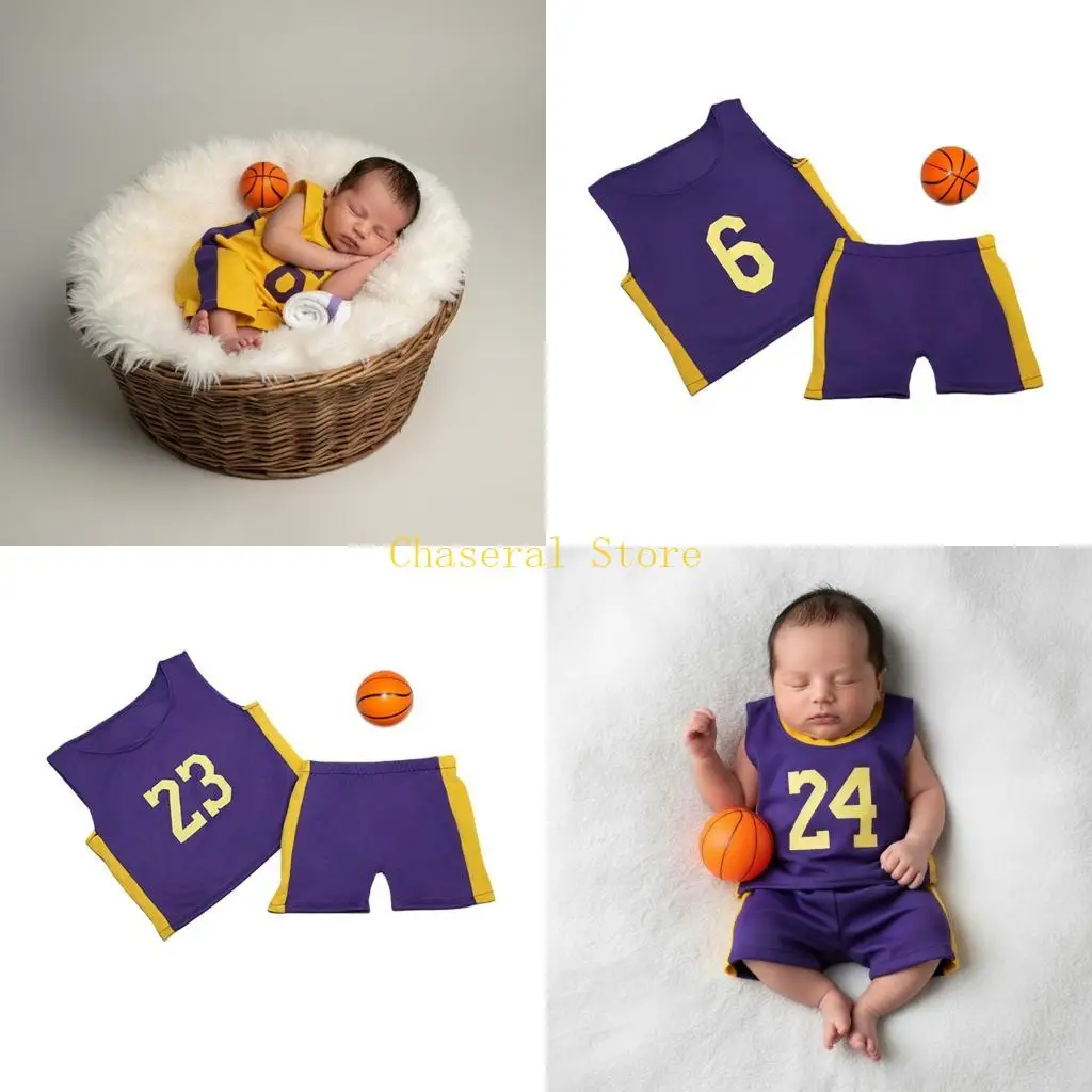 

E7CE реквизит для детской фотографии, баскетбольная одежда для мальчиков и девочек, одежда для фотосессии, костюм для фотосъемки