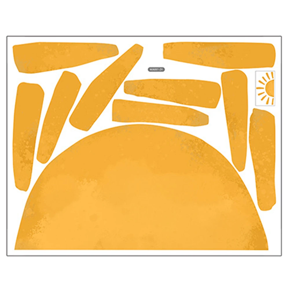 

Sunrise Wall Stickers Kids Room Decor Self Adhesive Half Sun Wall Decals Bedroom Living Nursery Background PVC No Residue