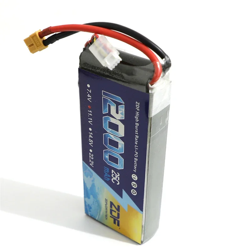 ZDF Power Li-polymer Lipo Battery 3S 11.1V 12000mah 25C Max 50C For Helicopter RC Model Quadcopter Airplane Drone CAR FPV