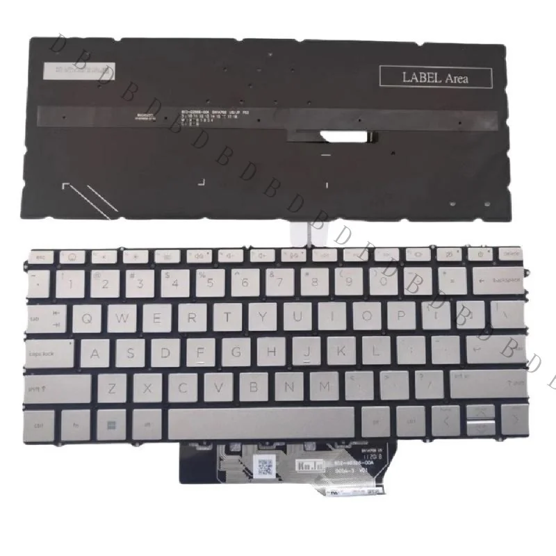 AA+New Silver Backlit US Keyboard PN:N15666-001 For HP Envy X360 13-BF0000 Laptop Replacement