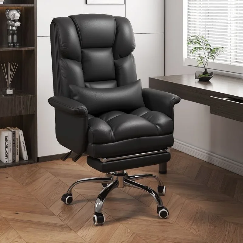 Computer leather seat boss business office chair home backrest comfortable sedentary lazy sofa casual e-sports chair
