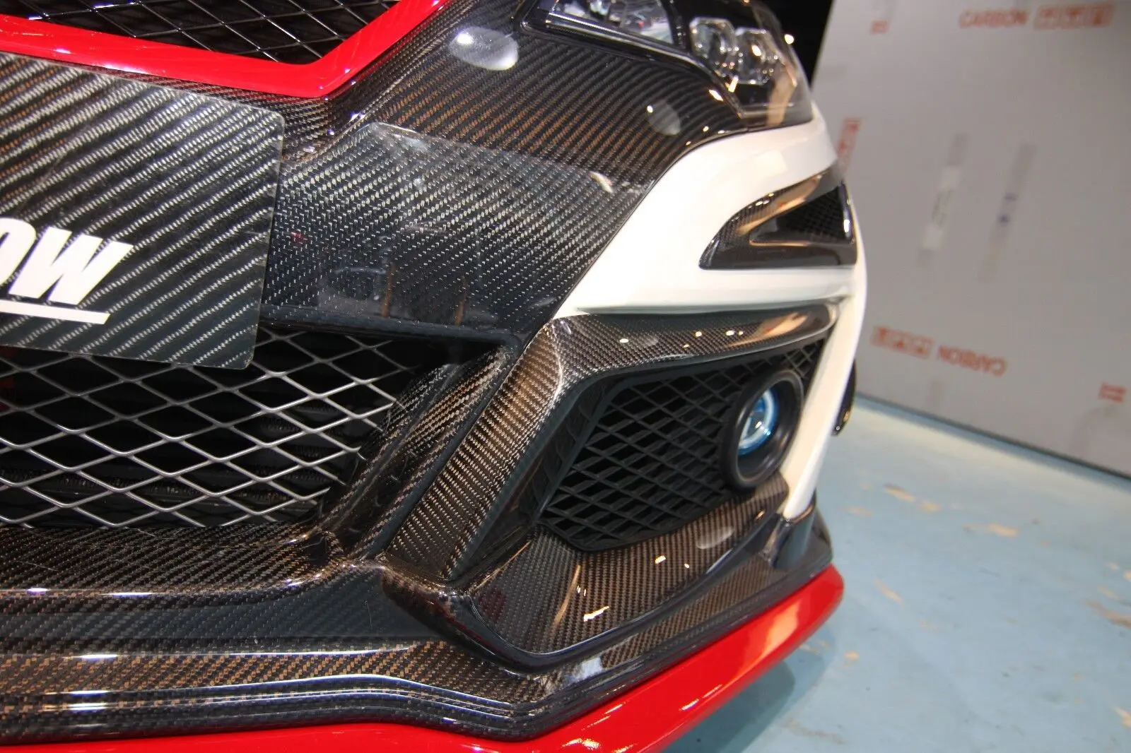 Real Carbon Fiber front canard fit Honda 2015 Civic Type-R FK2