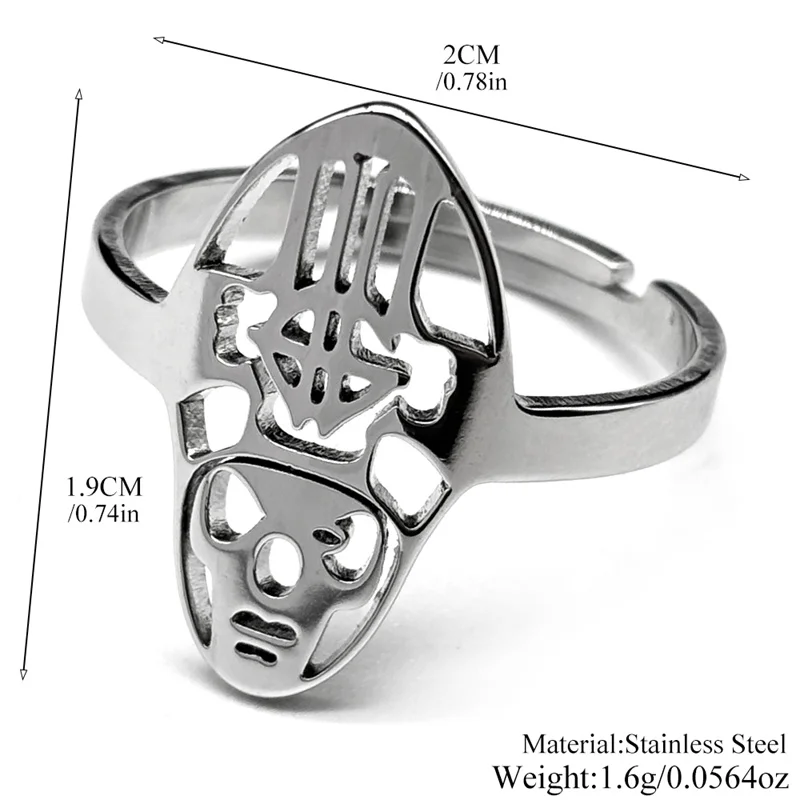 Ghost BC Band Nameless Ghoul Pope Papa Emeritus Ring Women Men Stainless Steel Adjustable Rings Heavy Metal Music Jewelry RRRXXX view 3