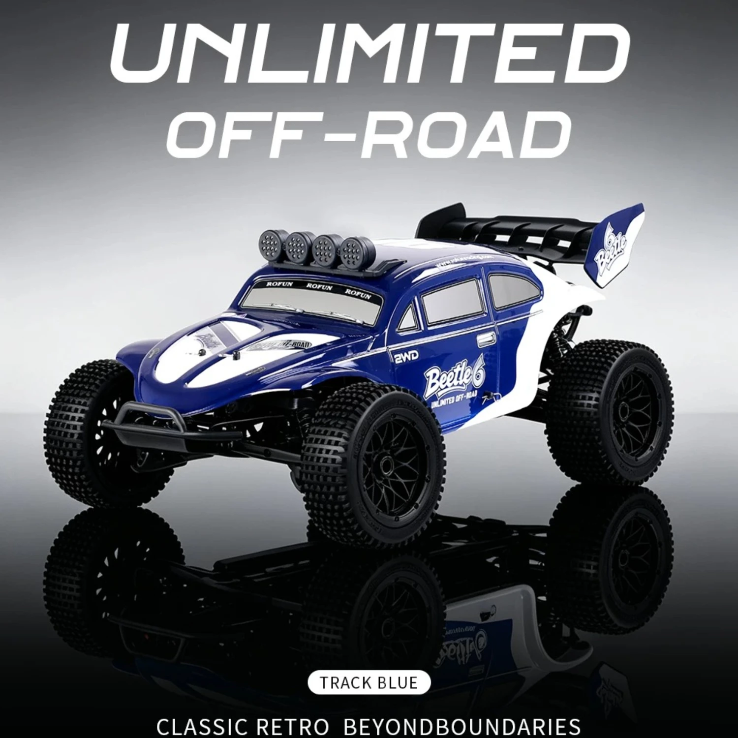 ROFUN 1/6 Scale Remote Control Car Model Metal Differential Rear Wheel Drive 8000 Rpm Single Cylinder Two Stroke Engine