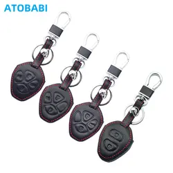 Leather Car Key Cover Remote Fobs Shell Protector Cases Auto Accessories For Toyota Camry Avalon Corolla Matrix Rav4 Venza Yaris