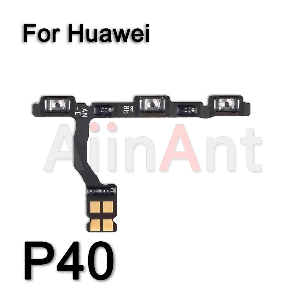 Aiinant-botón de encendido y apagado de volumen, tecla silenciosa, cinta de Control de Cable flexible para Huawei P9 P10 P20 P30 P40 Lite Pro Plus,