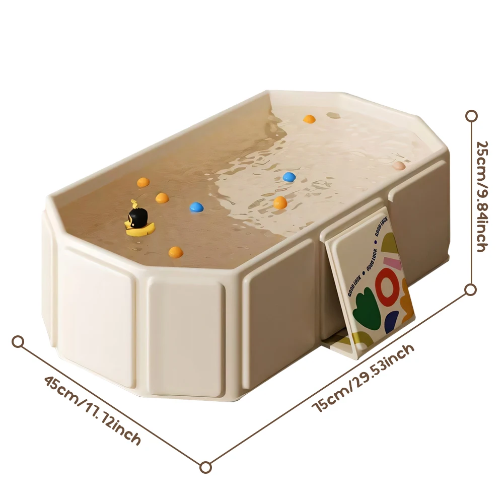 

1pc Kids Portable Collapsible Bathtub, PVC Material, Non-Slip Base, Odor-Free, Ideal for Travel & Small Spaces