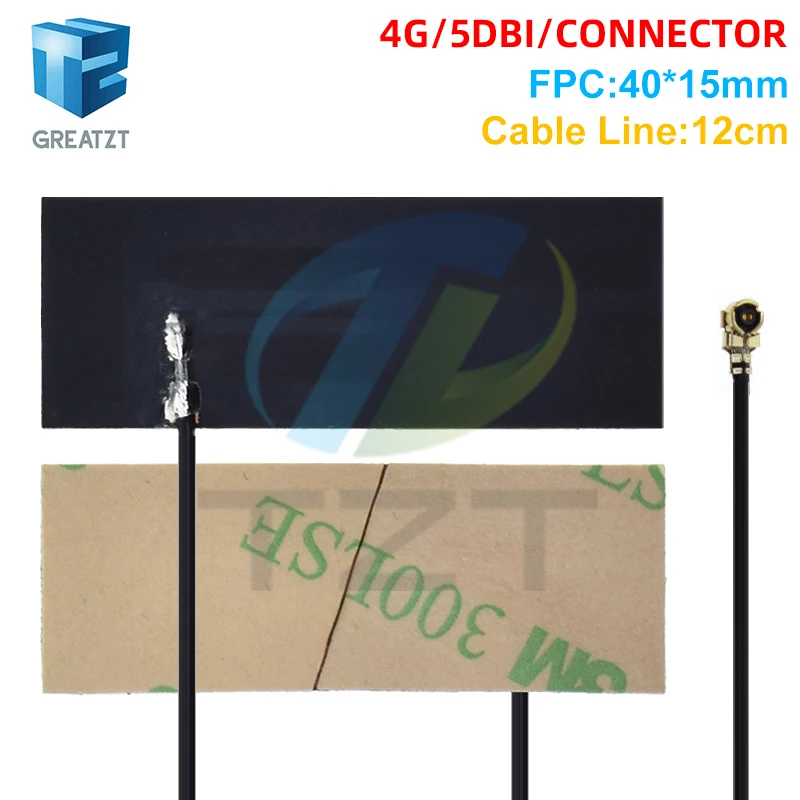 GREATZT 5DBI FPC Built IN Circuit Board Antenna LTE 4G 3G GSM CDMA WCDMA TDSCDMA 1.13 Line 12cm Long Connector