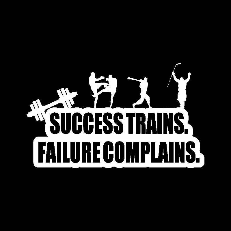 Successful Training Failure Complaint Decals Car Window Decoration Personality Pvc Waterproof Decals Black/white, 16cm*9cm