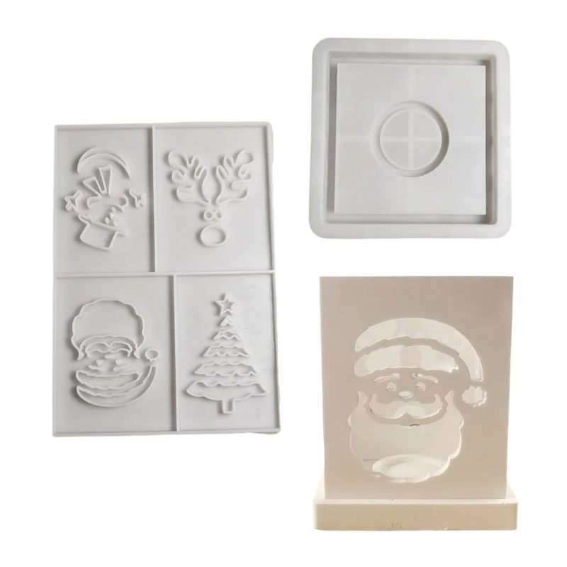 652F Elegant Wall Shadow Silicone Moulds Sturdy Silicone Moulds For Creating Christmas Projection Wall Decorations