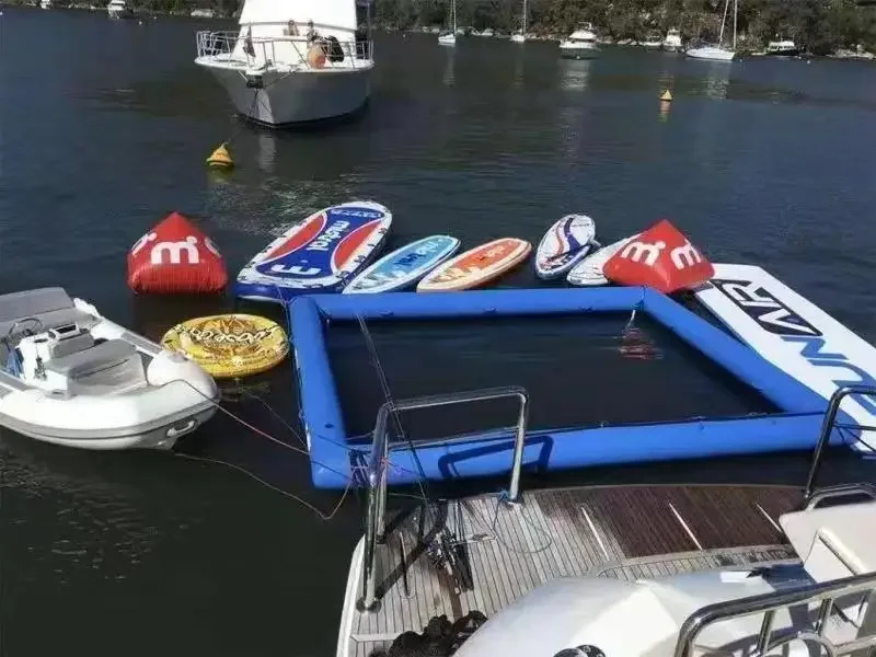 2026 High Quality Floating Inflatable Ocean Sea Pool, Inflatable Yacht Pool With Net