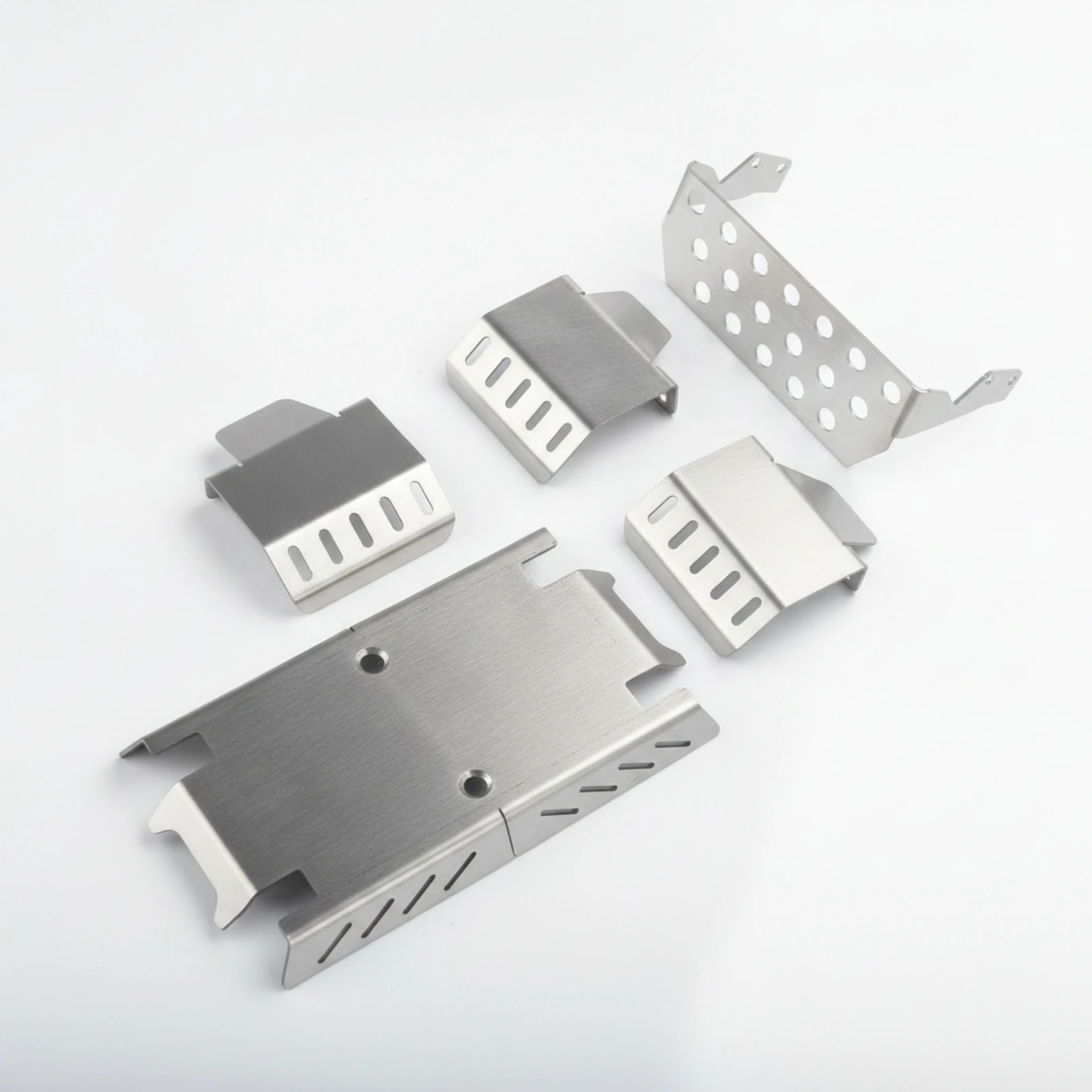 5 Pieces Underbody Shield Plates Defensive Chassis Shield Skid Plate Chassis Skid Plates Ventilated Lightweight for Builders