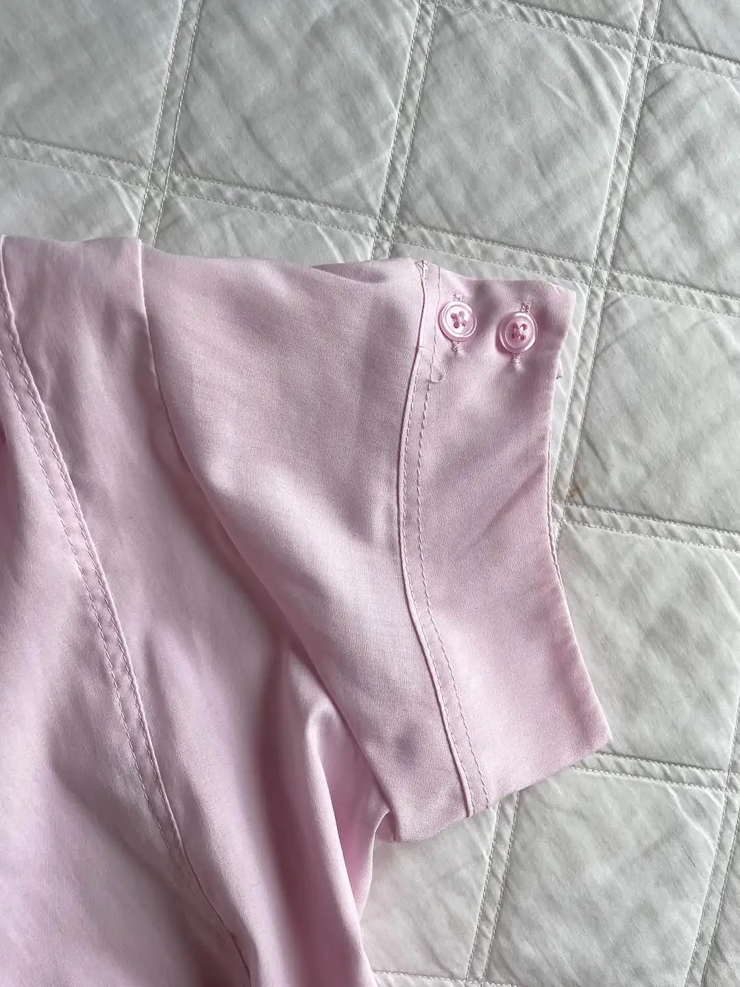Original Unique beau rose ort Sve irt f Sp fille été minceur haut coréen Sle boutonné coton mélange