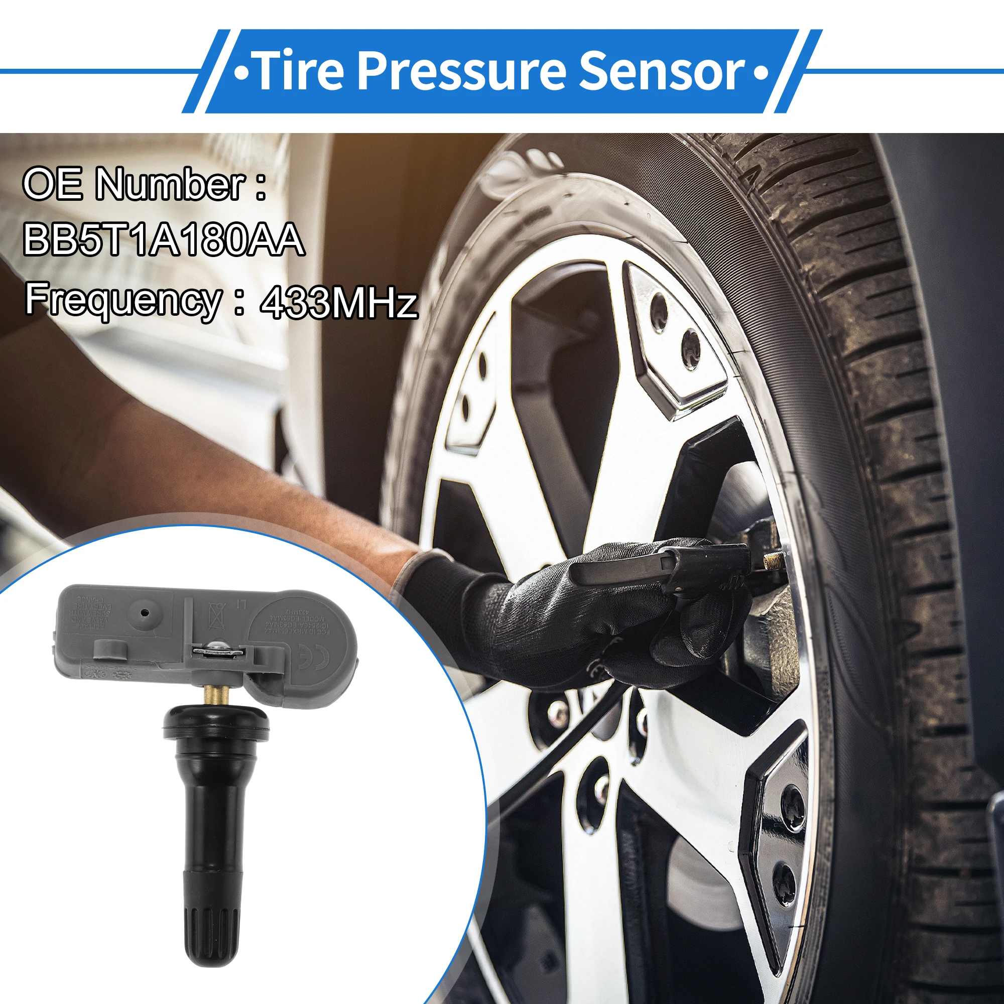 UXCELL Tire Pressure Sensor TPMS Sensor 433MHz No.BB5T1A180AA for Ford Escape 12-17
