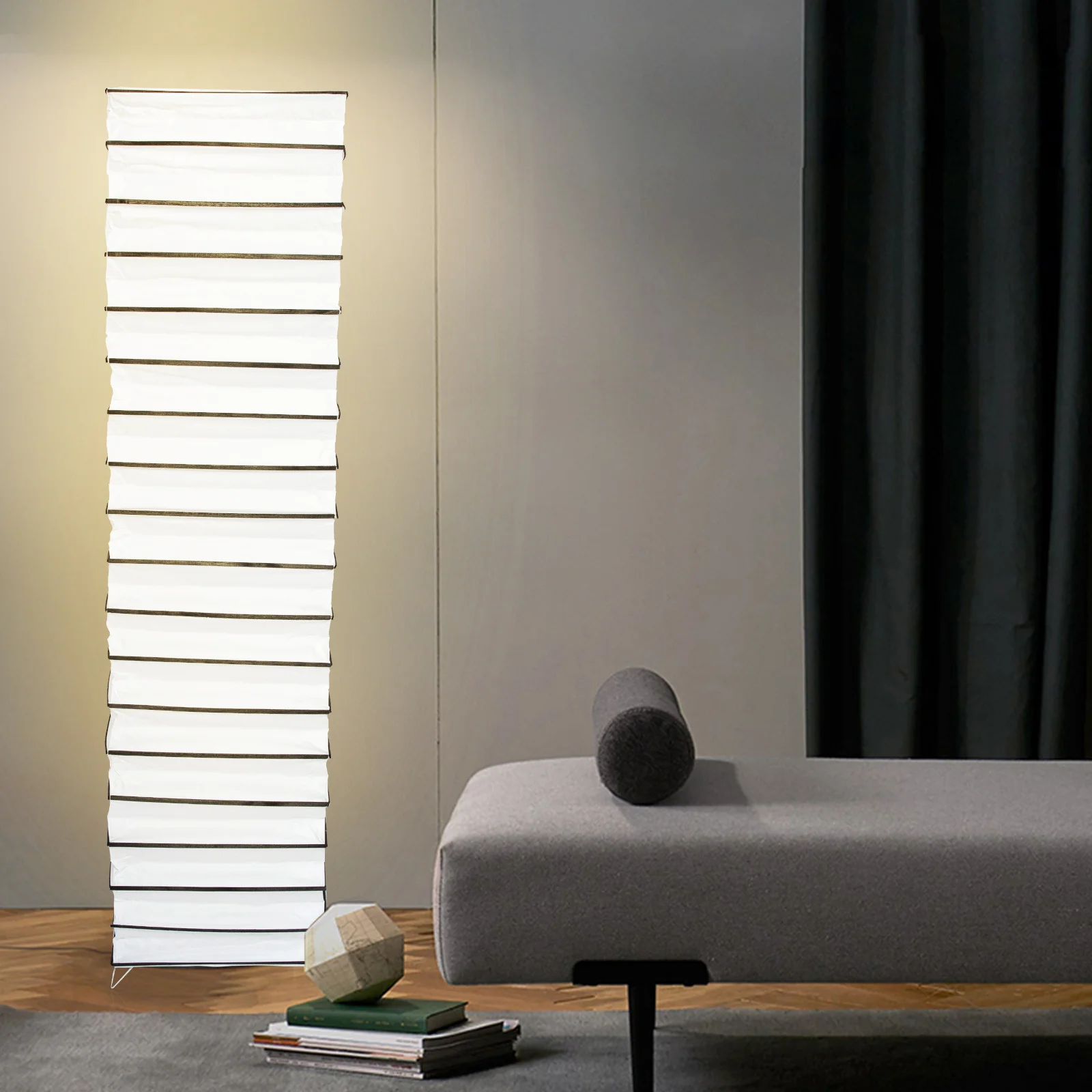

Vertical Paper Floor Lamp Shade Simple Home Lampshade Decorative Light Cover for Bedroom Living Room Floor Lamp Shade