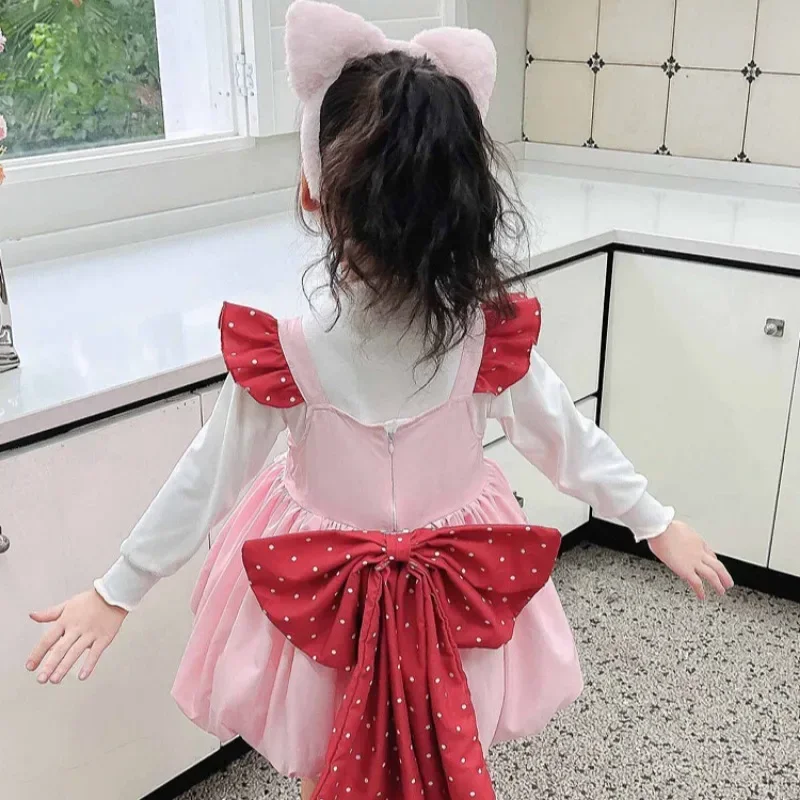 Hello Kitty Sanurgente Princess fur s for Kids, Cartoon Anime Girls, Bow Cute Lolita Skirt, Festival Cosplay Costume, Birthday Gift Party