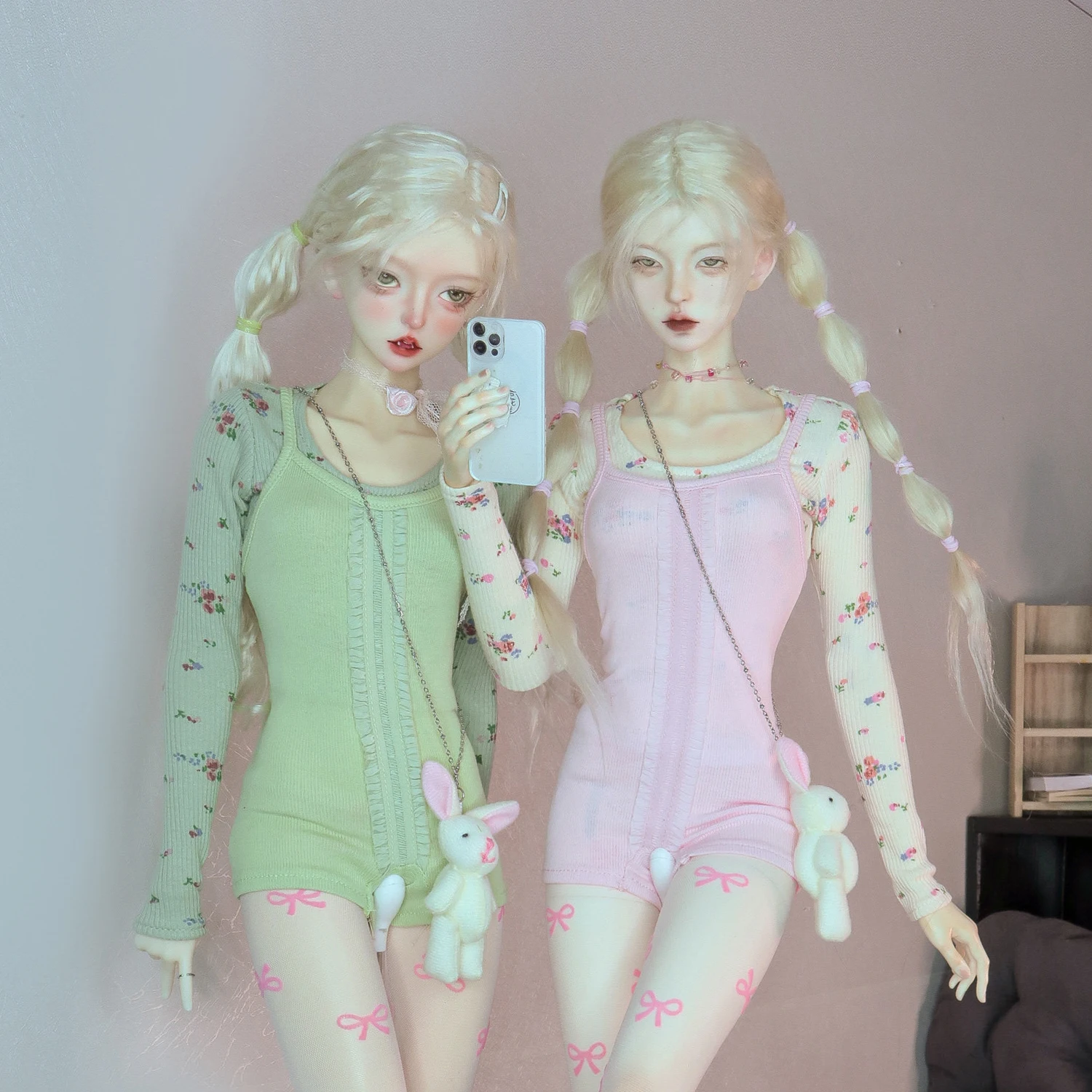 BJD Clothes Versatile Knitted Jumpsuit with Straps for 1/3 1/4 Ball Jointed Doll Romper Ideal Doll Clothes Accessories