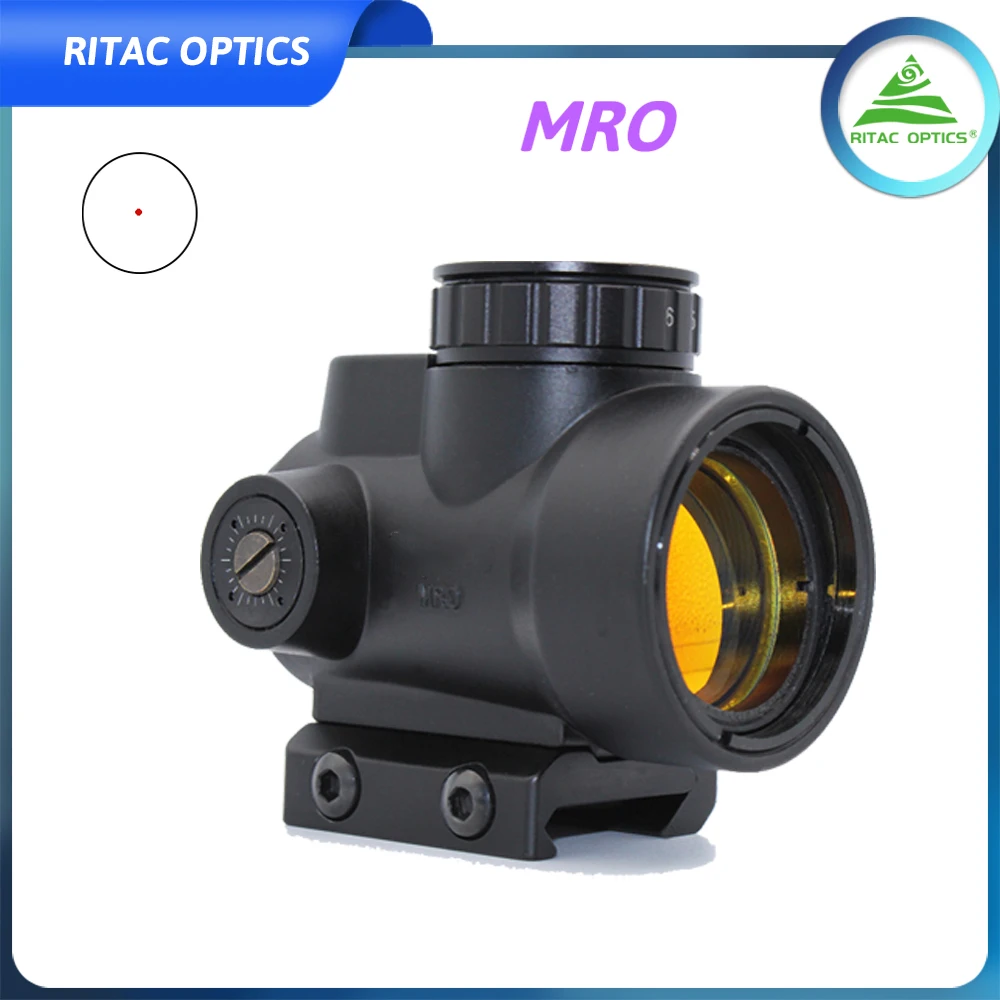 Tactical M-R-O Red Dot Sight For 20mm Picatinny Rail with Low Mount High Profile Hunting Riflescope  Airsoft Holographic Scope