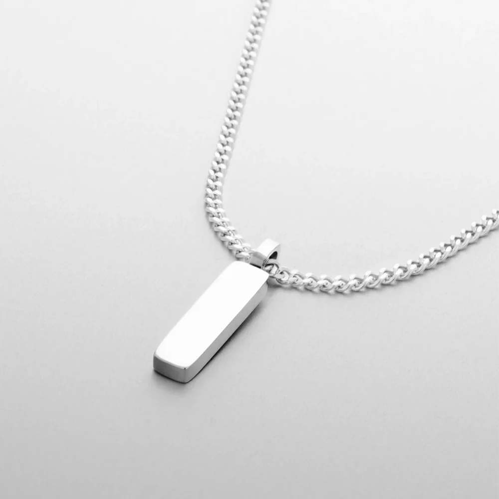 Men's Minimalist Pendant Necklace, Personalized Gift
