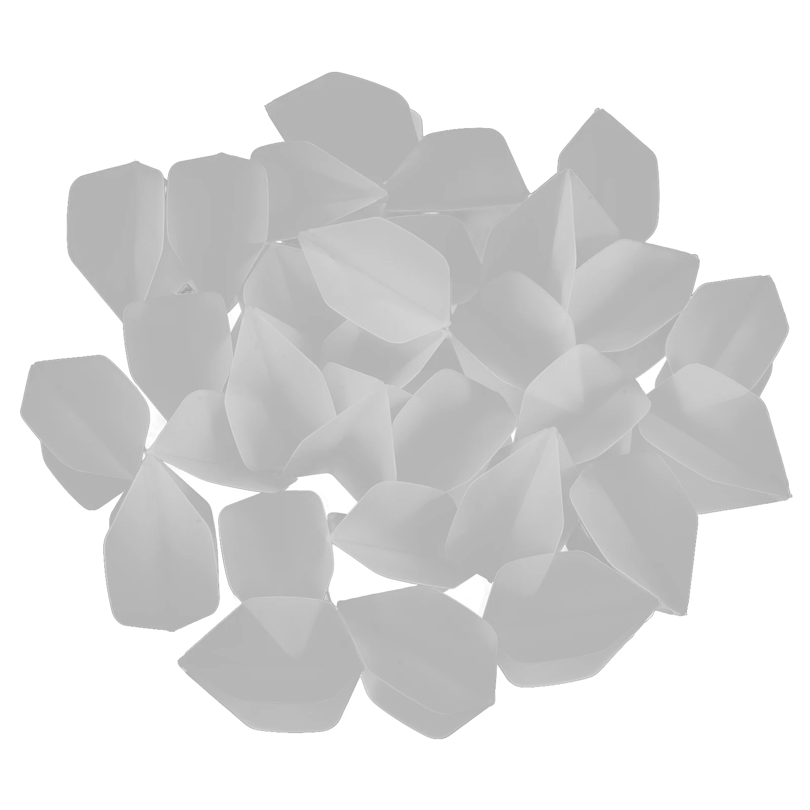 

30pcs Dart Flights Replacement White Plastic Tail Wing Universal Fit 2BA Steel Tip Enhanced Easy