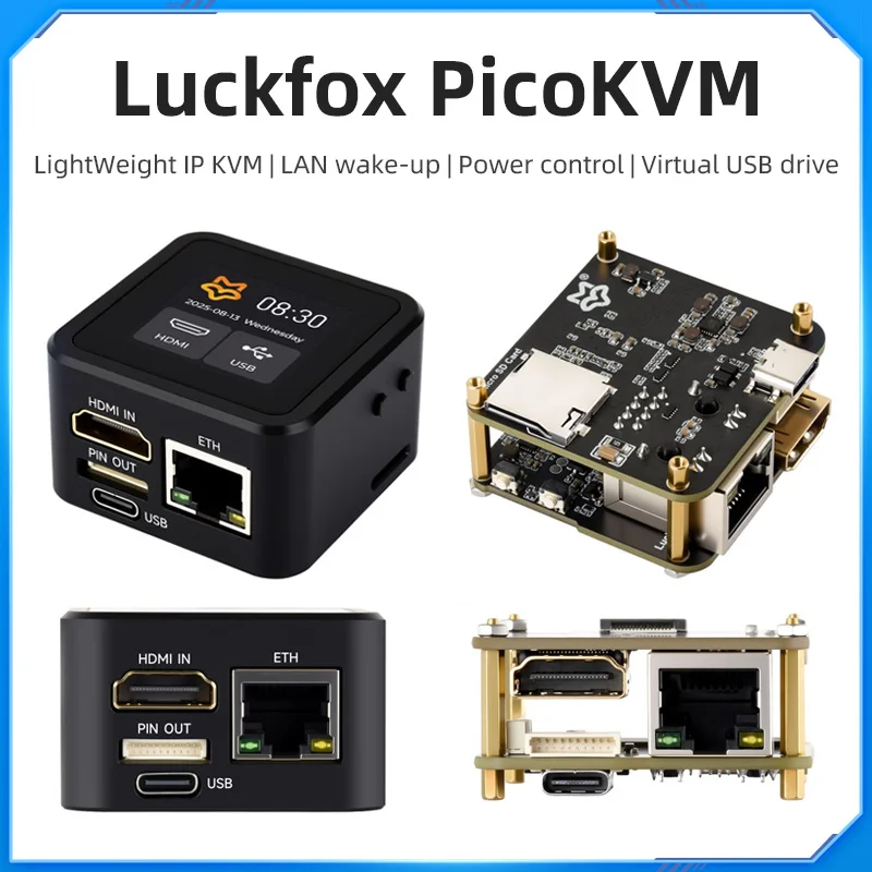 Luckfox PicoKVM Base IP KVM Remote Management Tool 256M DDR3 for PC Control Server Maintenance Support Video Capture HID Input