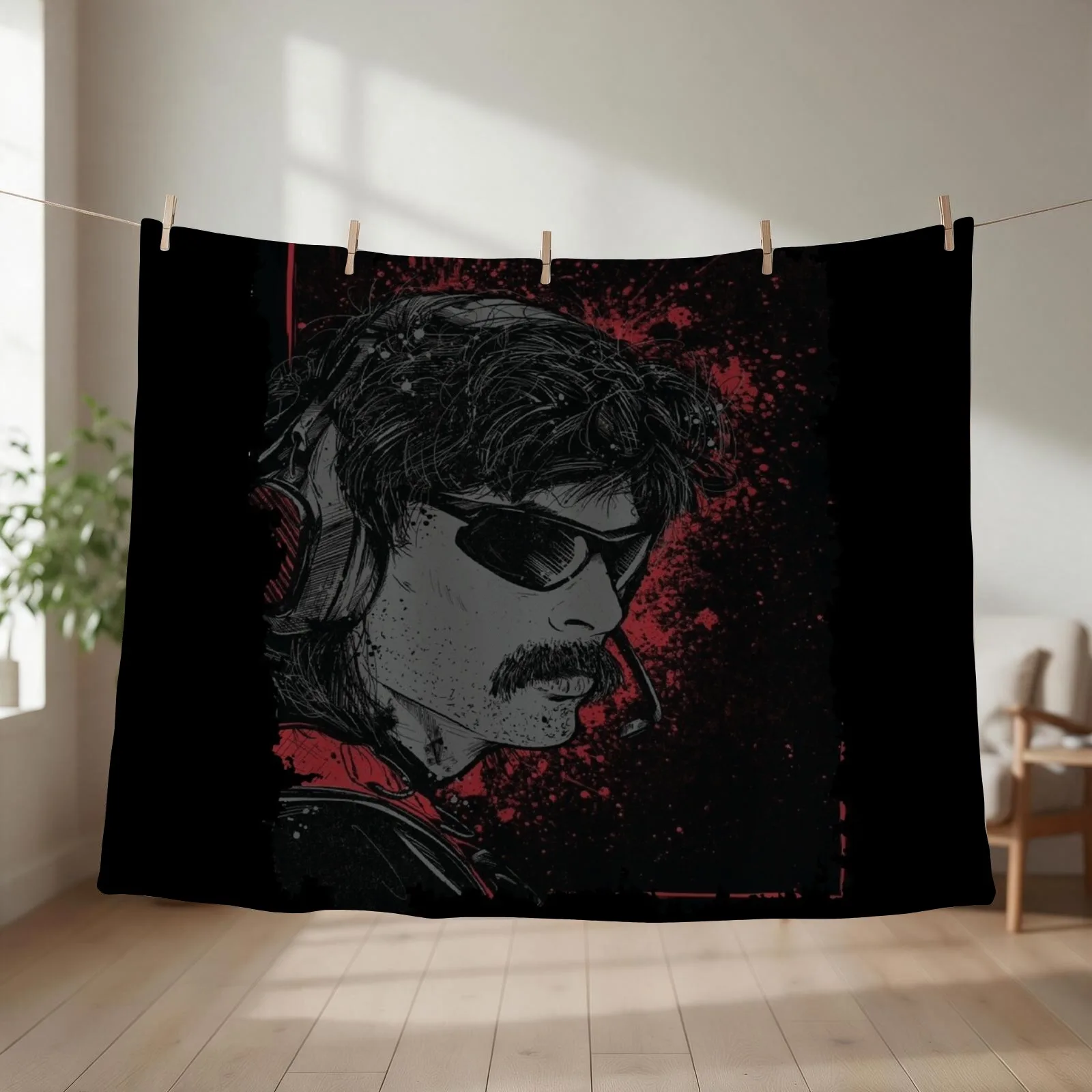 Dr Disrespect Violence Speed Momentum Throw Blanket couch cozy soft plush fuzzy picnic outdoor blanket