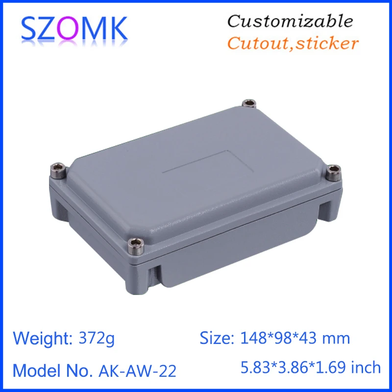 Waterproof aluminum case for electronic equipment die casting amplifier aluminum project box