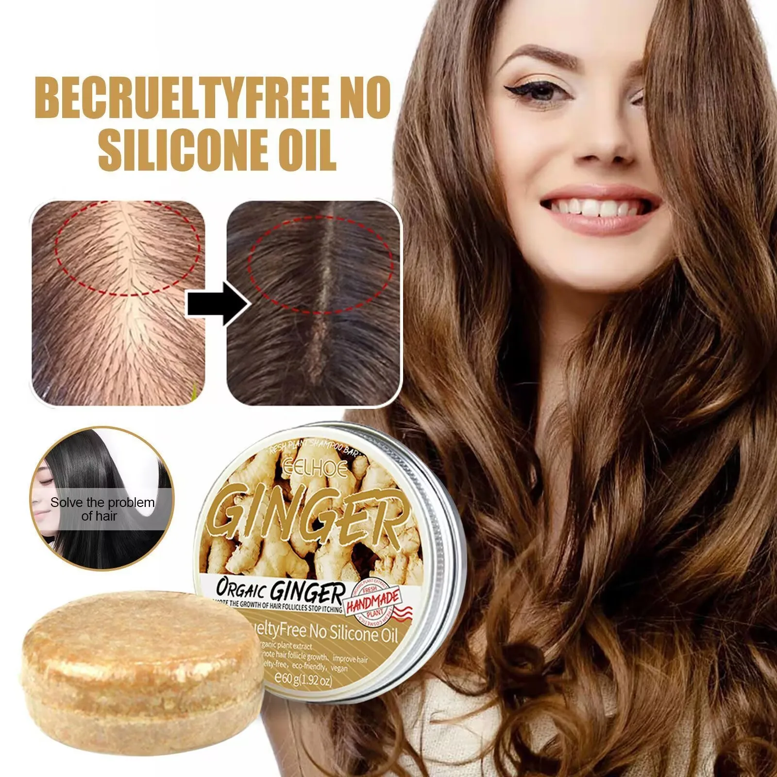 

Ябон из полигонама с jengibre, шапу процесado и frío, barra de champú para el cabello, чемпиús para el cuidado del cabello d