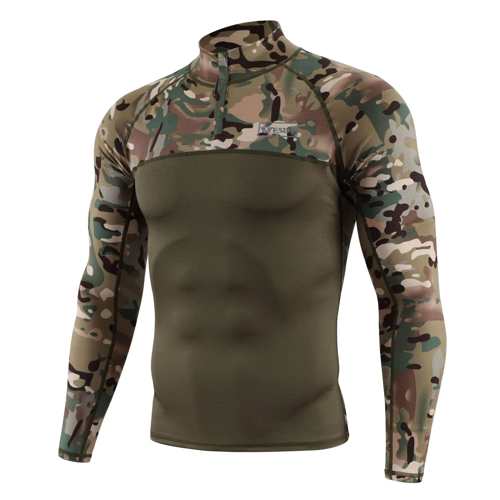 ESDY Outdoor Sport Camouflage T-shirt met lange mouwen Sneldrogend Zomer Fietskleding Kikkerkleding A661