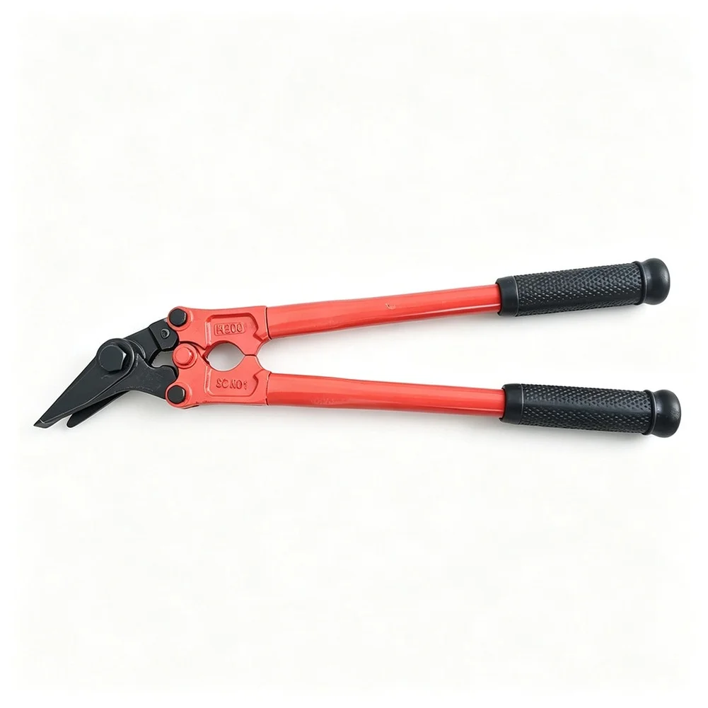 Long Handle Steel Strapping Shears 45cm Manual Metal Band Trimmer Chromium Vanadium Blade for Workshop Applications