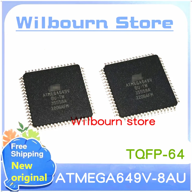 

5PCS/LOT ATMEGA649V-8AU ATMEGA649V 8U-TW TQFP64 New original