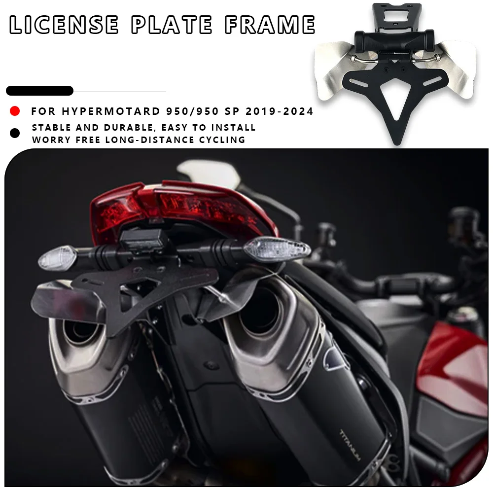 

MTKRACING For DUCATI HYPERMOTARD 950 SP 2019-2024 Motorcycle License Plate Holder Tailstock Frame Bracket Rear Short Tail Stock