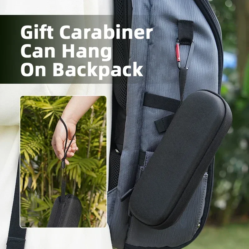 حقيبة تخزين لـ DJI Pocket 3 حقيبة حمل من القطيفة الناعمة وحقيبة يد من النايلون الأسود وإكسسوارات حقيبة يد للكاميرا