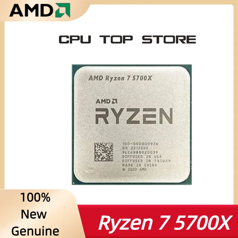 

AMD Ryzen 7 5700X AMD R7 5700X CPU 8-Core 16-Thread 4.6GHz Unlocked Desktop Processor Socket AM4 Gaming CPU