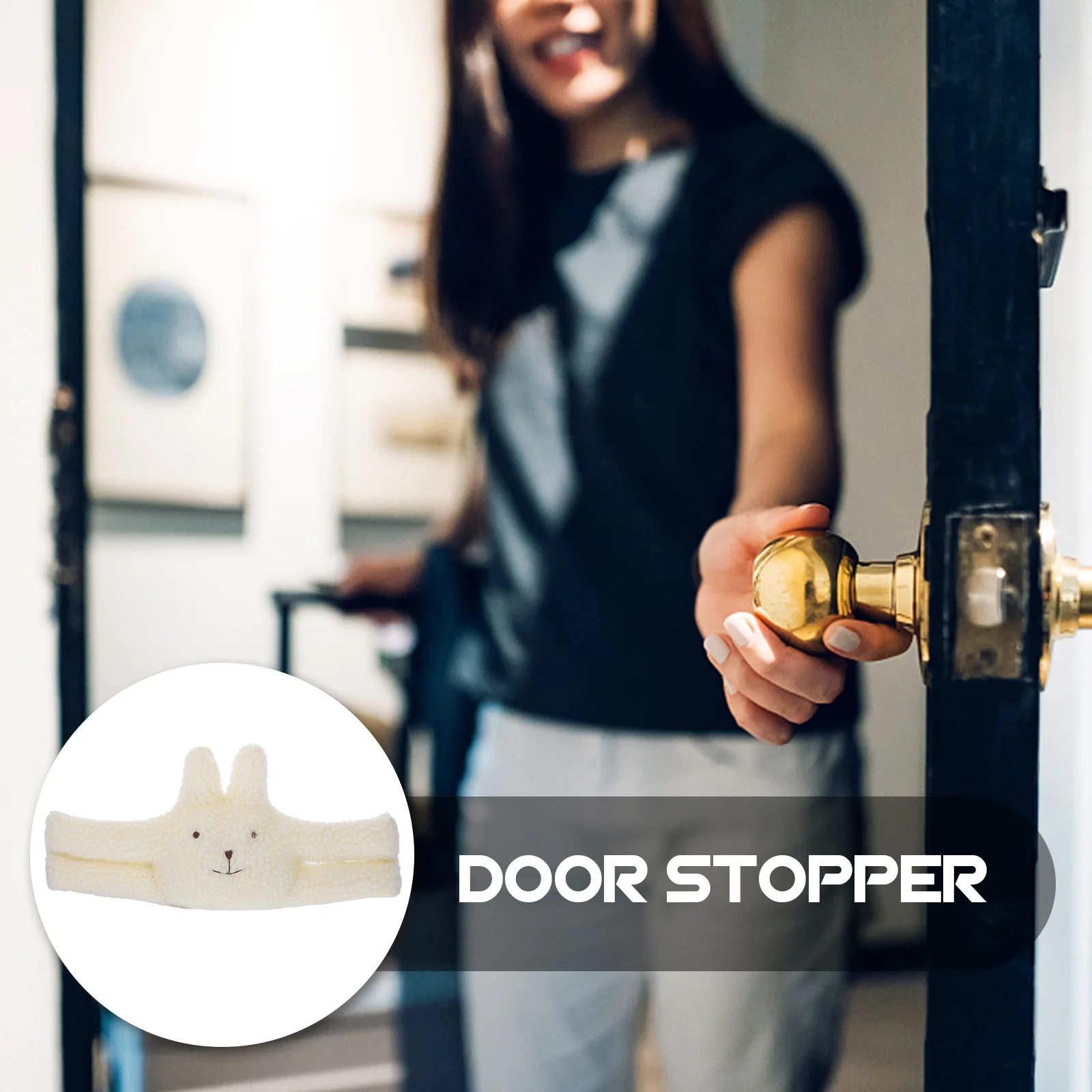 

Adorable Cartoon Door Stopper Nail-Free Clip Holder Suitable for Bedroom Home Anti-Collision Wall Protector Stop