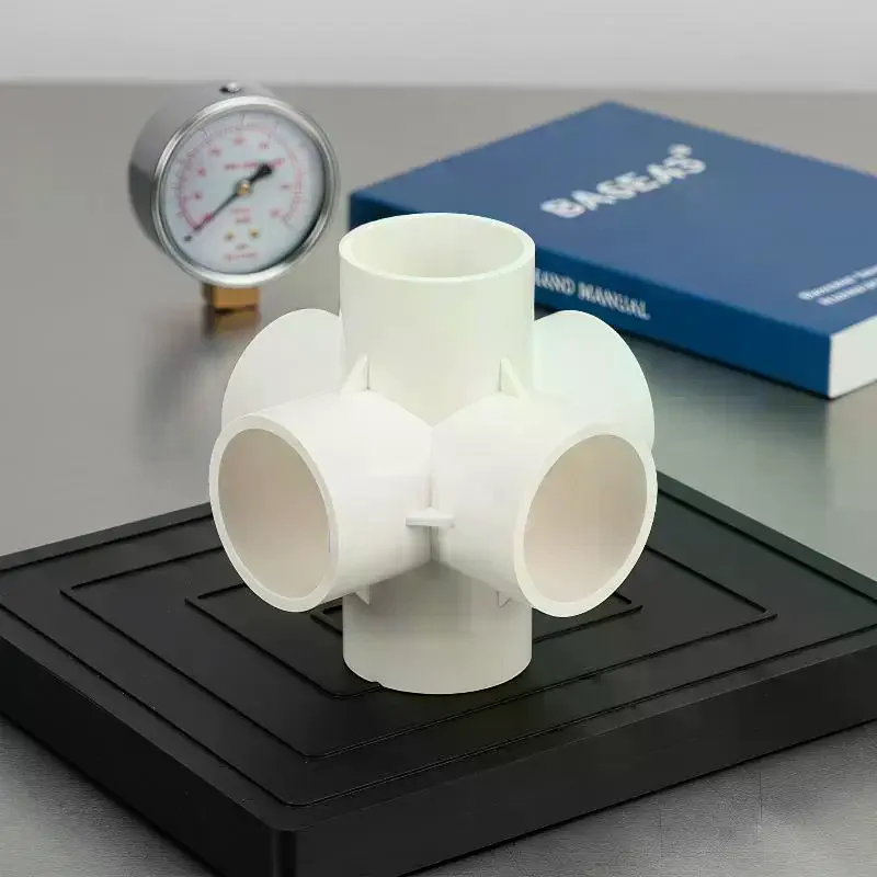 3D PVC Connectors 20/25/32/40/50mm 3 to 6 Way Heavy Duty PVC Couplers for Home Plumbing Agricultural Irrigation Pipe Repairs