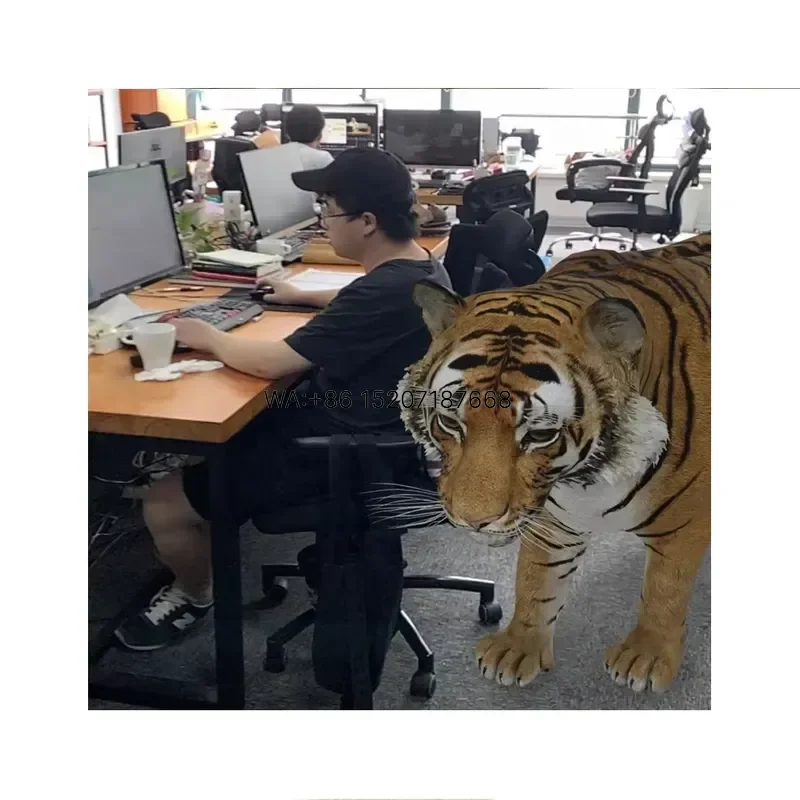 Wmwmnu AR Zoo Wall Projector Games Play and Take Photos With 3D Virtual Animals Indoor Interactive Selfie Wall Augmented
