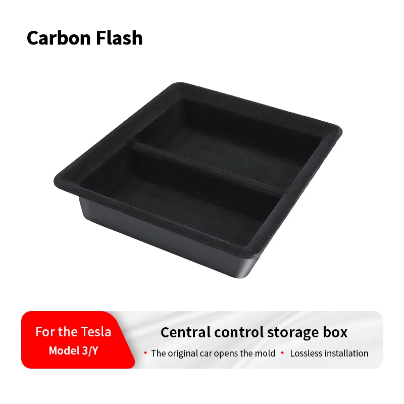 Fits  TESLA 2021-2023 Model 3 Y Organizer Container Flocking Storage Case
