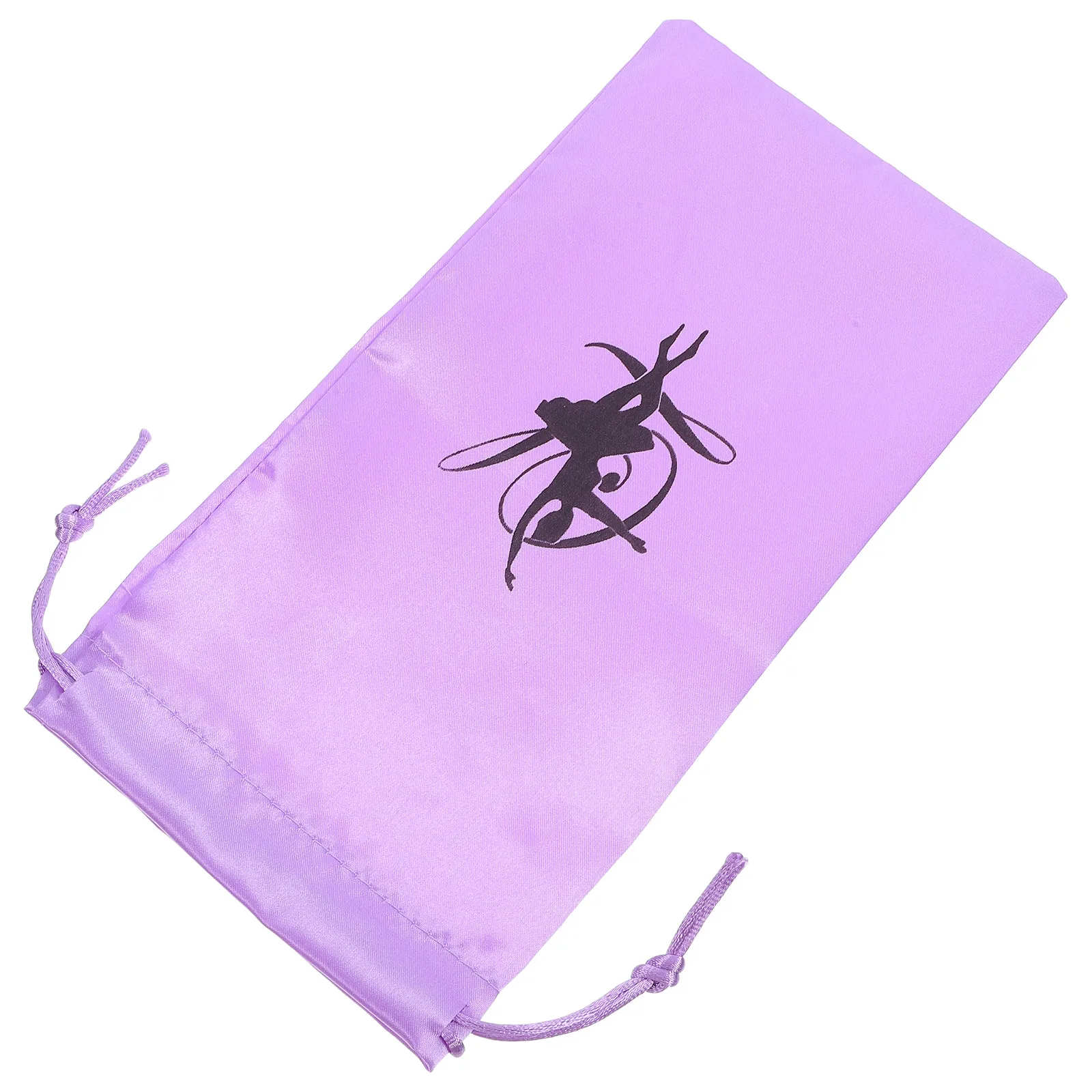 1Pair Drawstring Dance Shoe Bag Satin Ballet Shoe Pouch Large Capacity Storage Lightweight Portable Organizer for Dance Training