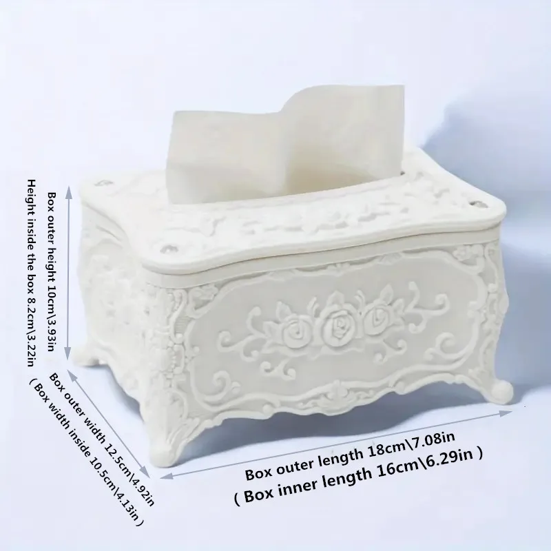 European style tissue box, bathroom tissue extraction box, hotel and restaurant napkin set, household tissue extraction storage