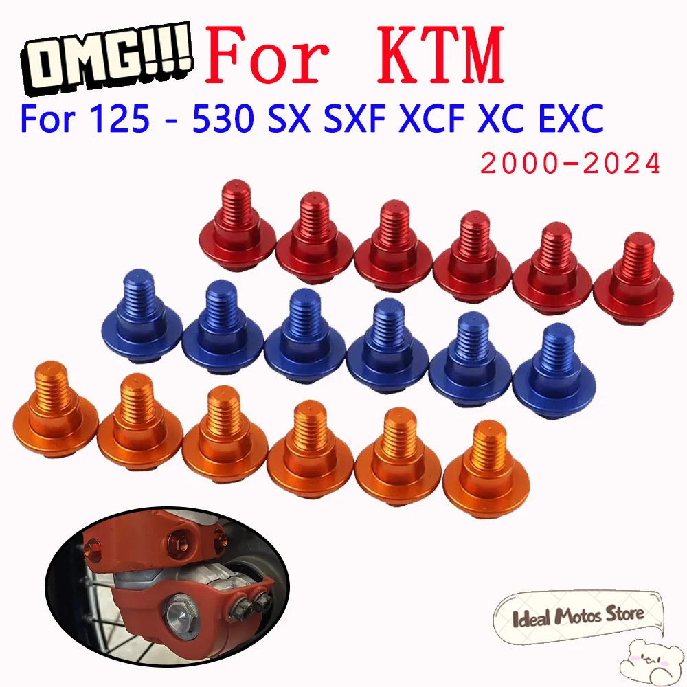 

Motorcycle Accessories For KTM 125 - 530 SX SXF XC XCF EXC EXCF XCW XCF-W 2000 - 2023 2024 M6*12 Front Fork Guard Bolt Screws