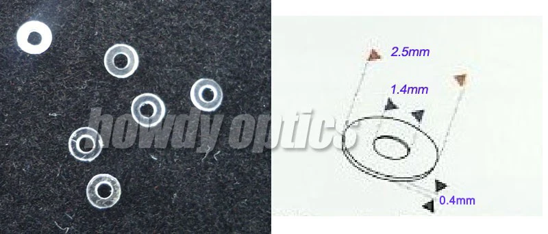 10000 stücke Brille Brille Schraube Kunststoff Unter leg scheiben Flach pad Brille Zubehör Größe 1,4mm – Detail 1