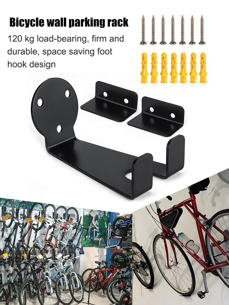 Iron Bike Holder Mount Hook Showing Stand Bicycle Pedal Wall Mounted Storage Hanger Display Racks Cycling Accessories - view 5