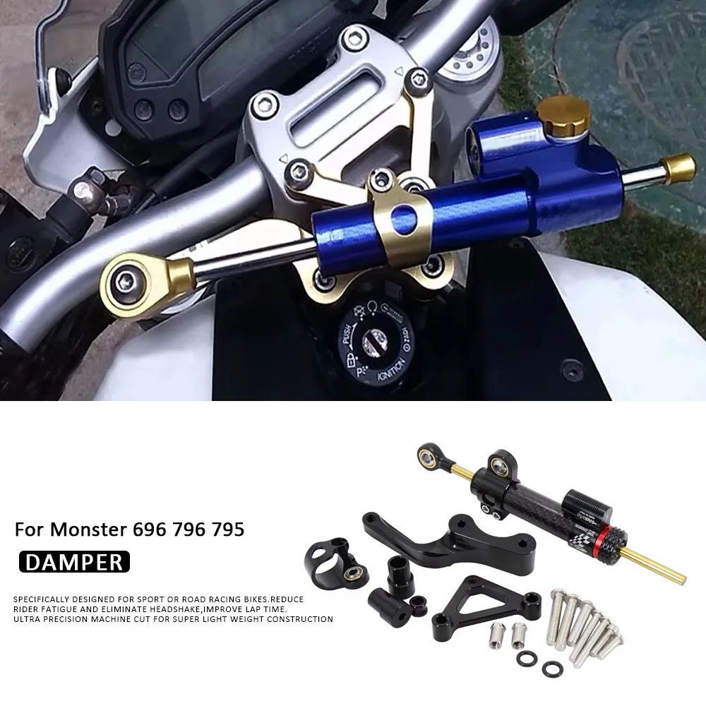 

For Ducati 795 796 Monster 696 2008-up Motorcycle Modified Steering Damper Stabilizer Mounting Bracket Support Kit