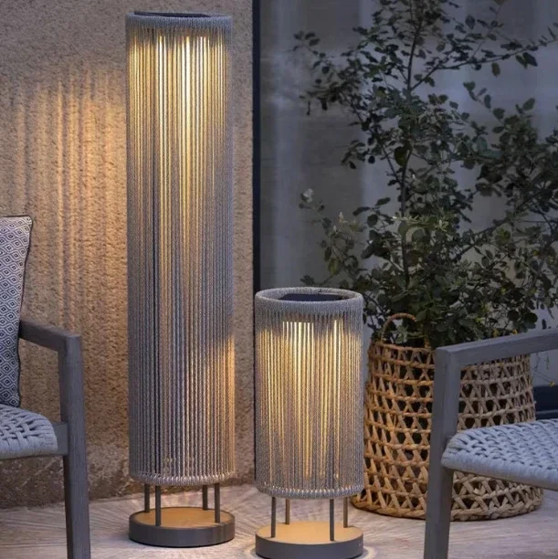 Applicable to New Solar Outdoor Light Emitting Diode Waterproof Stainless Steel Floor Lamp Balcony Garden Decoration