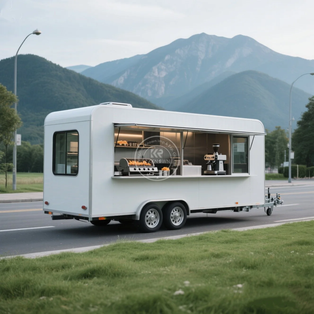 

NEW Custom Size Design Mobile Kitchen Food Truck Concession Trailer USA Street Food Truck Pizza Fast Food Trailer