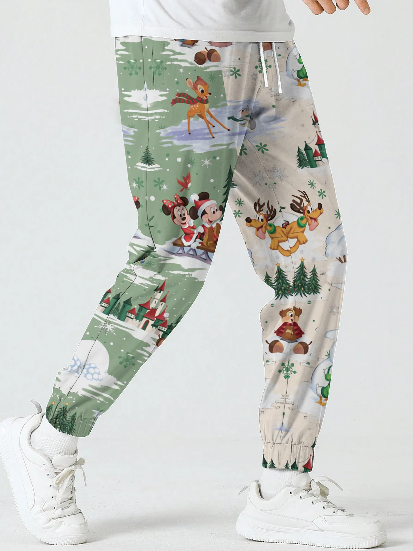 Pantalones de chándal con estampado navideño HOHOHO para hombre y mujer, ropa de calle informal, pantalones de Jogging al aire libre, otoño